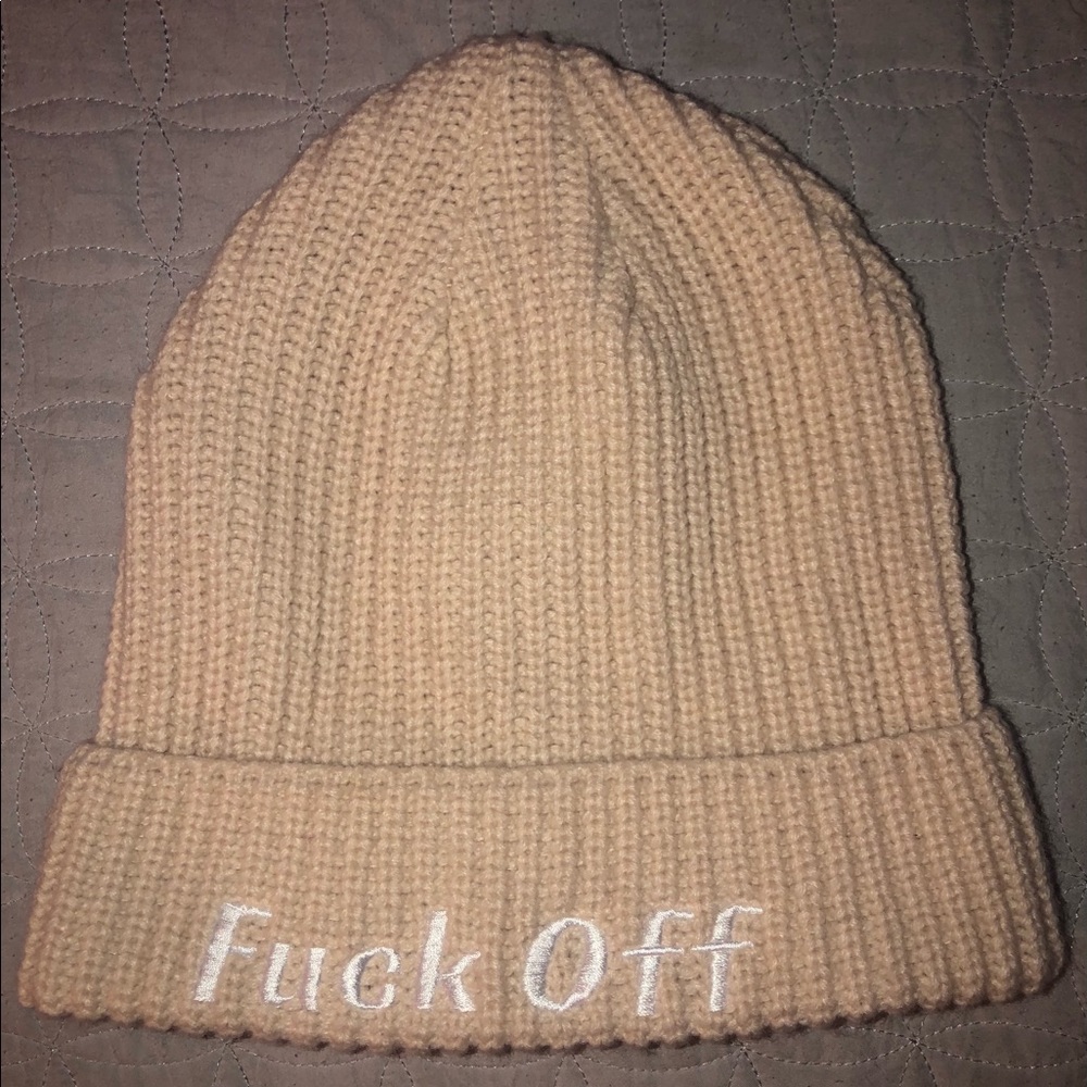 Beige beanie